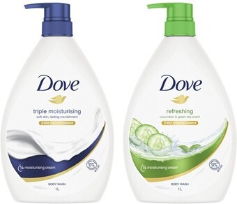 Coles Dove body wash 1 litre offer