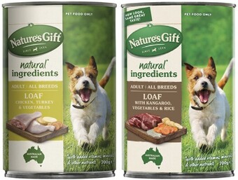 Coles Nature's gift dog food 700g offer