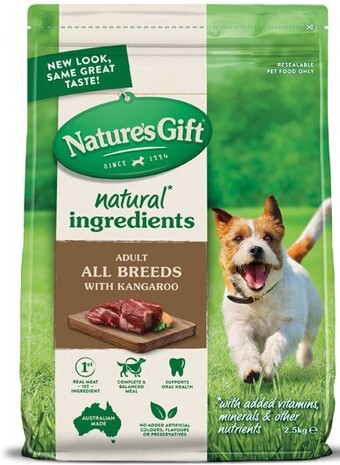 Coles Nature's gift dry dog food 2.5kg offer