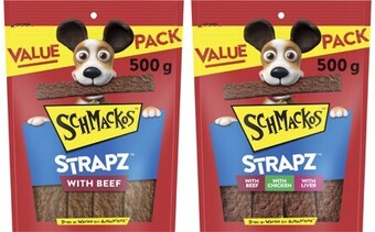 Coles Schmackos dog treats 500g offer