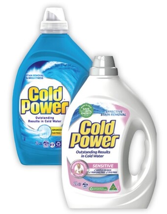 Coles Cold power advanced clean laundry liquid 2 litre offer