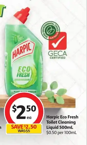 Coles Harpic Eco Fresh Toilet Cleaning Liquid 500mL offer