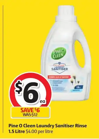 Coles Pine O Cleen Laundry Sanitizer Rinse 1.5 Litre offer