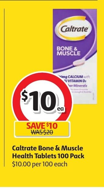Coles Caltrate Bone & Muscle Health Tablets 100 Pack offer