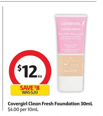 Coles Covergirl Clean Fresh Foundation 30mL offer