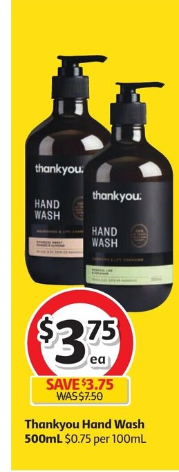 Coles Thankyou Hand Wash 500mL offer