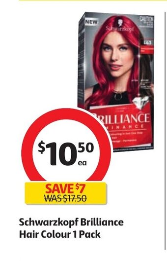 Coles Schwarzkopf Brilliance Hair Colour 1 Pack offer