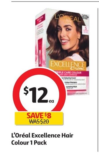Coles L'Oreal Excellence Hair Colour 1 Pack offer