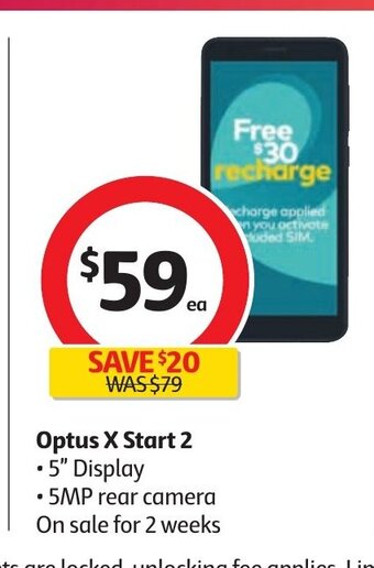 Coles Optus X Start 2 offer