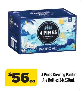 Coles 4 Pines Brewing Pacific Ale Bottles 24x330mL offer