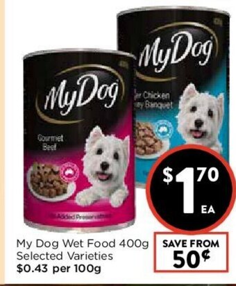 Foodworks My Dog Wet Food 400g offer