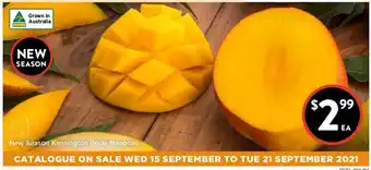 Foodworks New Season Kensington Pride Mangoes offer