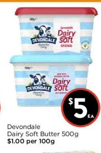 Foodworks Devondale Dairy Soft Butter 500g offer