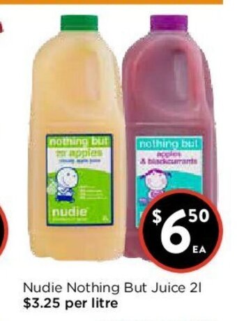 Foodworks Nudie Nothing But Juice 2L offer