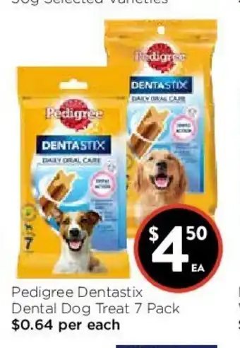 Foodworks Pedigree Dentastix Dental Dog Treat 7 pack offer