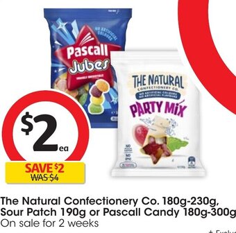 Coles The Natural Confectionery Co. 180g-230g, Sour Patch 190g or Pascall Candy 180g-300g offer
