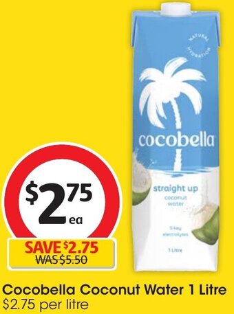 Coles Cocobella Coconut Water 1 Litre offer