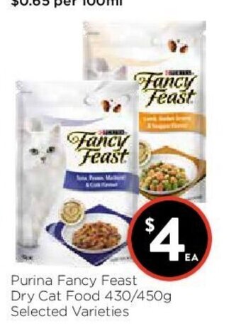 Foodworks Purina Fancy Feast Dry Cat Food 430/450g offer