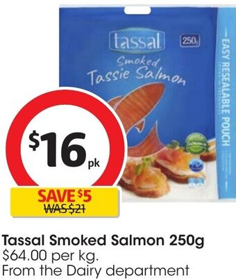 Coles Tassal Smoked Salmon 250g offer
