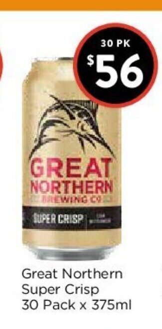 Foodworks Great Northern Super Crisp 30 Pack x 375ml offer
