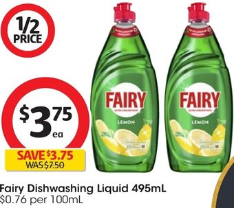 Coles Fairy Dishwashing Liquid 495mL offer