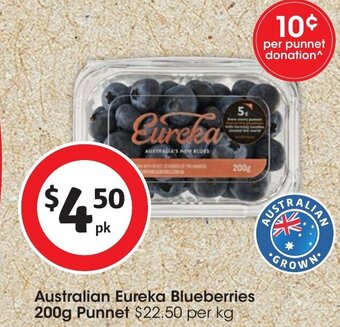 Coles Australian Eureka Blueberries 200g Punnet offer