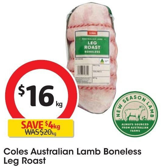 Coles Australian Lamb Boneless Leg Roast offer at Coles