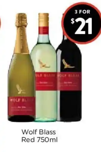 Foodworks Wolf Blass Red 750ml offer