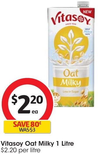 Coles Vitasoy Oat Milky 1 Litre offer