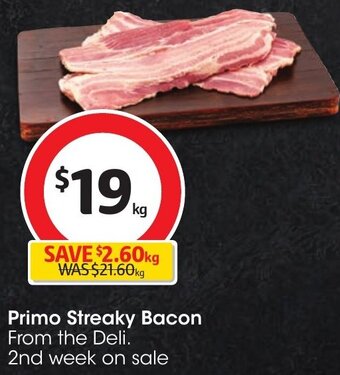 Coles Primo Streaky Bacon offer
