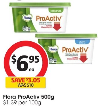 Coles Flora ProActiv 500g offer