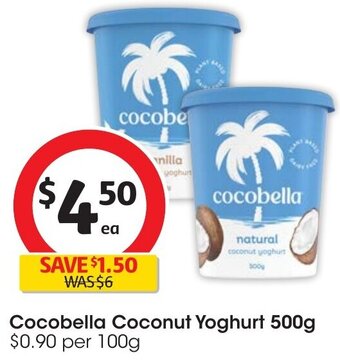 Coles Cocobella Coconut Yoghurt 500g offer