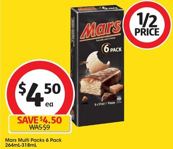 Coles Mars Multi Packs 6 Pack 264mL-318mL offer