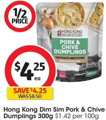 Coles Hong Kong Dim Sim Pork & Chive Dumplings 300g offer