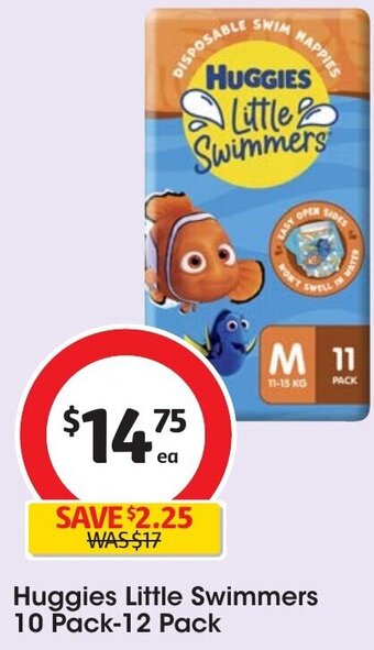 Coles Huggies Little Swimmers 10 Pack-12 Pack offer