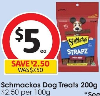 Coles Schmackos Dog Treats 200g offer