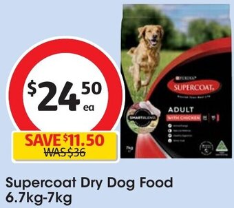Coles Supercoat Dry Dog Food 6.7kg-7kg offer
