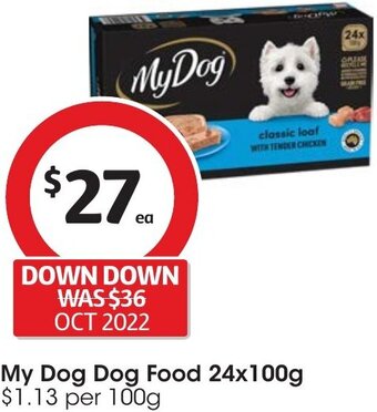 Coles My Dog Dog Food 24x100g offer