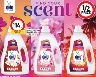 Coles Omo Scents Laundry Liquid 2 Litre offer