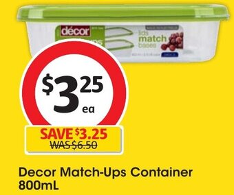 Coles Decor Match-Ups Container 800mL offer