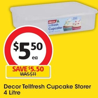Coles Decor Tellfresh Cupcake Storer 4 Litre offer