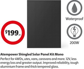 Coles Atempower Shingled Solar Panel Kit Mono offer
