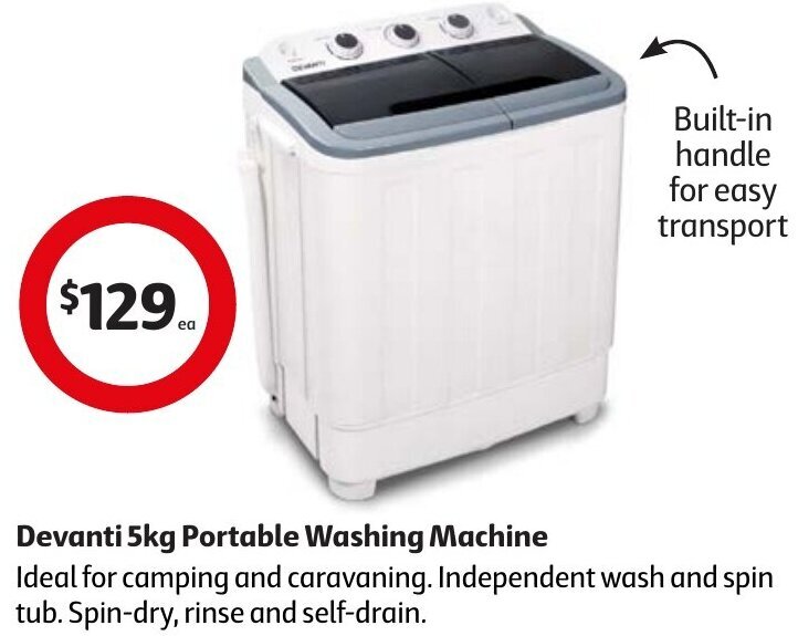 Devanti 5kg Portable Washing Machine offer at Coles