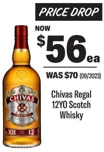 Coles Chivas Regal 12YO Scotch Whisky offer