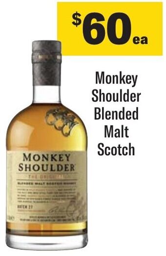Coles Monkey Shoulder Blended Malt Scotch offer