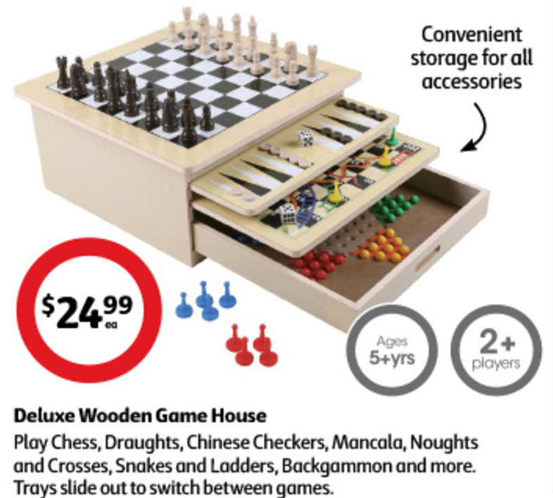 Deluxe Wooden Game House offer at Coles