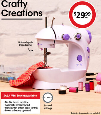 Coles SABA Mini Sewing Machine offer