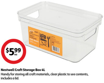Coles Nestwell Craft Storage Box 4L offer