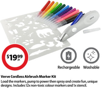 Coles Verve Cordless Airbrush Marker Kit offer