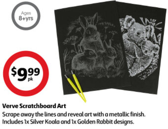 Coles Verve Scratchboard Art offer